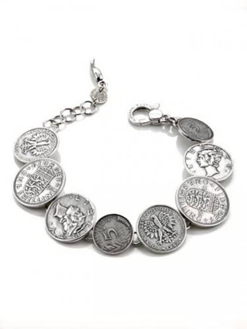 Bracciali - Monete - 7498 BRACCIALE MONETE cm.21 GIOVANNI RASPINI