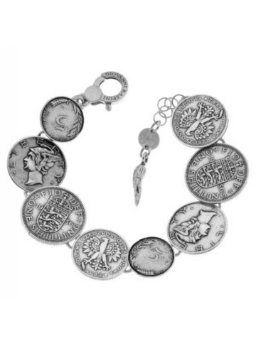 Bracciali - Monete - 7498 BRACCIALE MONETE cm.21 GIOVANNI RASPINI