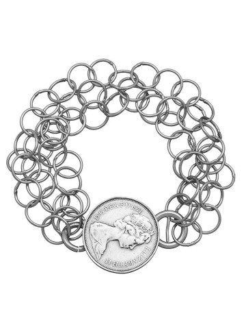 Bracciali - Monete - 7922 BRACCIALE TRIPLET MEDIO MONETA GIOVANNI RASPINI