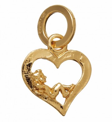Charms - Angeli e cuori - 8571 CHARM AMORINO SU CUORE DORATO GIOVANNI RASPINI
