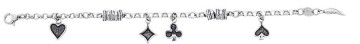Bracciali - Fantasy e vari - 8979 BRACCIALE POKER CON RONDELLINE ZIRCONI E NON cm.21  GIOVANNI RASPINI