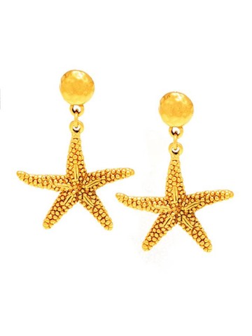 Orecchini - Mare - 8995 ORECCHINI MARINE GRANDI DORATI GIOVANNI RASPINI