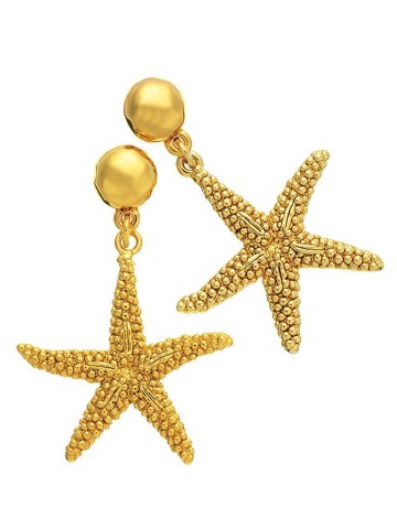 Orecchini - Mare - 8995 ORECCHINI MARINE GRANDI DORATI GIOVANNI RASPINI