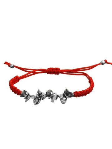 Bracciali - Floral - 7830 BRACCIALE LOOP FARFALLE ROSSO GIOVANNI RASPINI