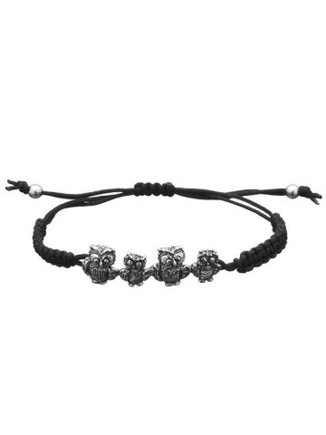Bracciali - Animalier - 7835 BRACCIALE LOOP GUFINI NERO  GIOVANNI RASPINI