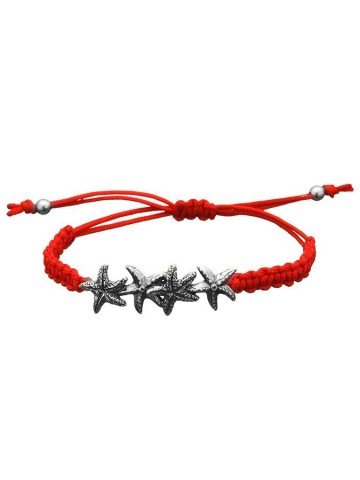 Bracciali - Mare - 7839 BRACCIALE LOOP STELLE MARINE ROSSO  GIOVANNI RASPINI