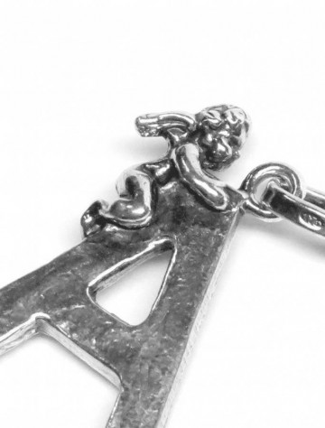 Charms - Lettere e numeri - 6065 CHARM LETTERA A CON ANGELO - GIOVANNI RASPINI