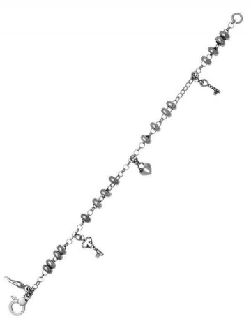 Bracciali - Cuori, Angeli, Corone, Monete e vari - 10495 BRACCIALE MIGNON LUCCHETTO GIOVANNI RASPINI