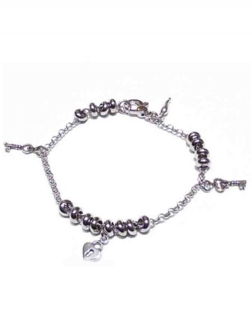 Bracciali - Cuori, Angeli, Corone, Monete e vari - 10495 BRACCIALE MIGNON LUCCHETTO GIOVANNI RASPINI