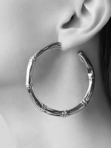 Orecchini - Floral - 10653 ORECCHINI CERCHIO BAMBU� MAXI GIOVANNI RASPINI