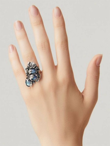 Anelli - Floral - 10678/16 ANELLO MOON FLOWER GRANDE MISURA 16 GIOVANNI RASPINI