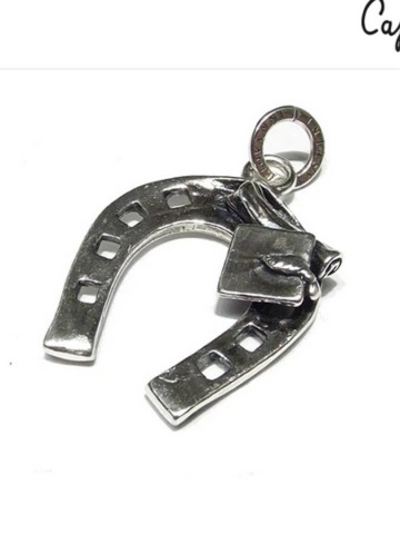 Charms - Amuleti e portafortuna - 11075 CHAM FERRO DI CAVALLO LAUREA GRANDE RASPINI