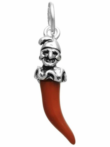 Charms - Cuori, Angeli, Corone, Monete e vari - 10996 CORNO ROSSO PULCINELLA