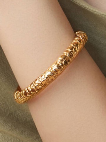 Bracciali - Animalier - 11155 BANGLE MOON CROCODILE PICCOLO DORATO G: RASPINI