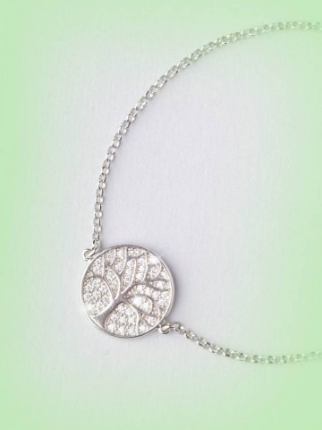 Bracciali - argento e zirconi - 4547-2 BRACCIALE CON ALBERO DELLA VITA