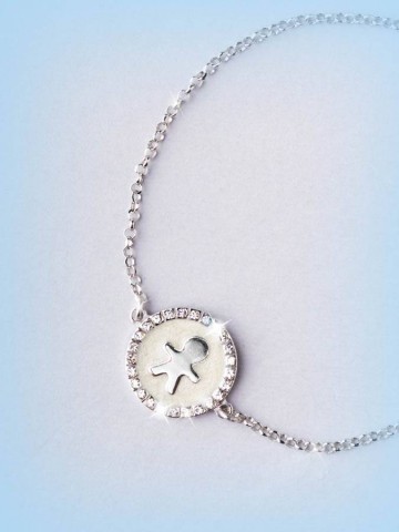 Bracciali - argento e zirconi - 4511-1 BRACCIALE BAMBINO SMALTATO - I PENSIERINI