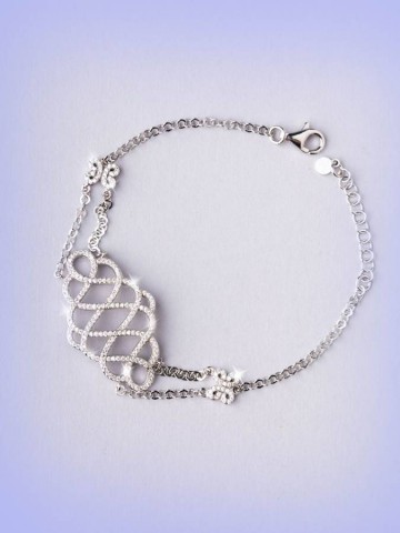 Bracciali - argento e zirconi - 4552 BRACCIALE VOLUTE  I PENSIERINI