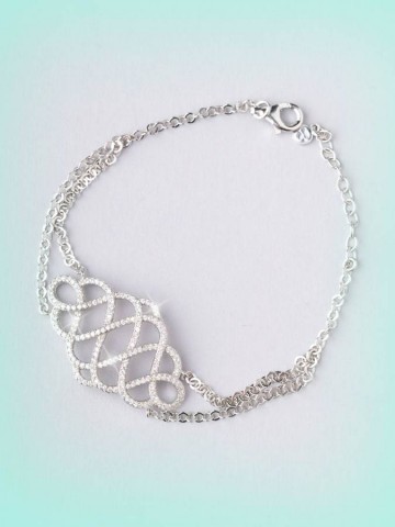 Bracciali - argento e zirconi - 4544-3  BRACCIALE VOLUTE   I PENSIERINI