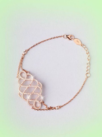 Bracciali - argento e zirconi - 4544-1 BRACCIALE VOLUTE SEMPLICE  I PENSIERINI