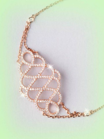 Bracciali - argento e zirconi - 4544-1 BRACCIALE VOLUTE SEMPLICE  I PENSIERINI