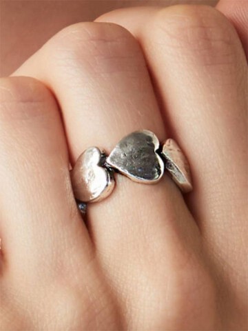 Anelli - Angeli e cuori - 8783/14 ANELLO A FASCIA CON CUORICINI GIOVANNI RASPINI