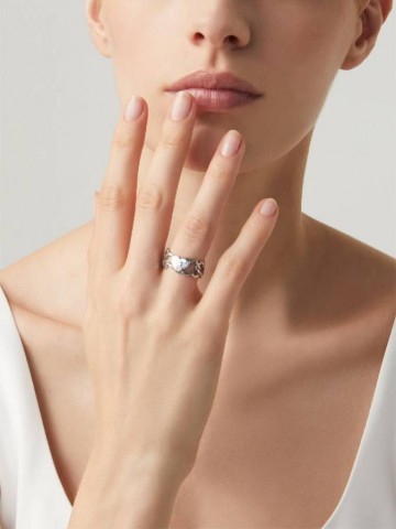 Anelli - Angeli e cuori - 9895/16 ANELLO CUORI INTRECCI GIOVANNI RASPINI