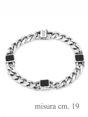 Bracciali - Collezione uomo - 11337 CM.19 BRACCIALE GRUMETTA ONICE GIOVANNI RASPINI