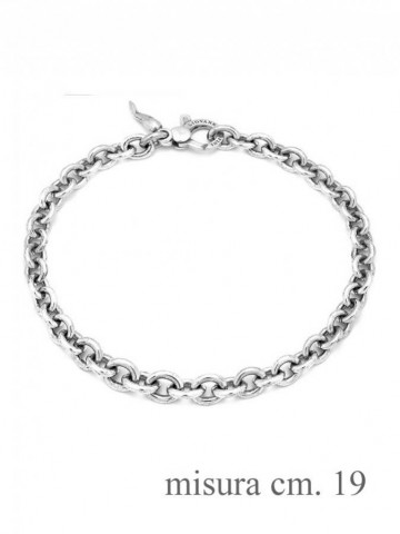 Bracciali - Collezione uomo - 11339 CM. 19 BRACCIALE CATENA OVALE GIOVANNI RASPINI