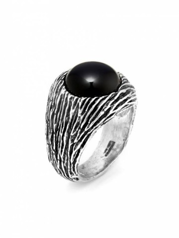 Anelli - Collezione uomo - 11314/24 ANELLO GRAFFIATO ONICE GIOVANNI RASPINI