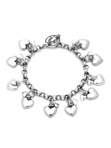 Bracciali - Cuori, Angeli, Corone, Monete e vari - X01979 BRACCIALE LOVE CUORI GIOVANNI RASPINI