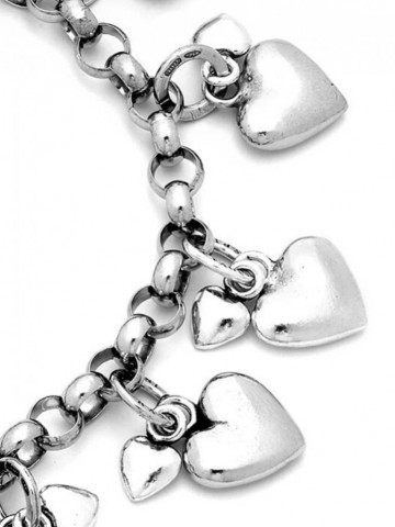 Bracciali - Cuori, Angeli, Corone, Monete e vari - X01979 BRACCIALE LOVE CUORI GIOVANNI RASPINI