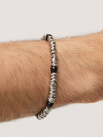 Collezione uomo - Bracciali uomo - 11650 BRACCIALE NODINI E ONICE GIOVANNI RASPINI