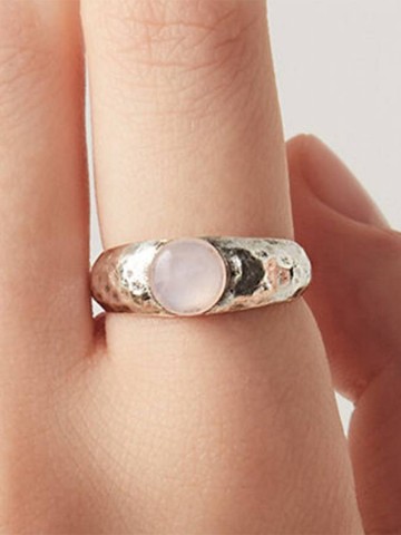 Anelli - Rock - 11803/14 ANELLO MARTELLATO GIADA ROSA GIOVANNI RASPINI