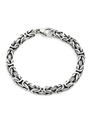 Bracciali - Catene - 12403L BRACCIALE BIZANTINA QUADRA GRANDE cm 21 GIOVANNI RASPINI
