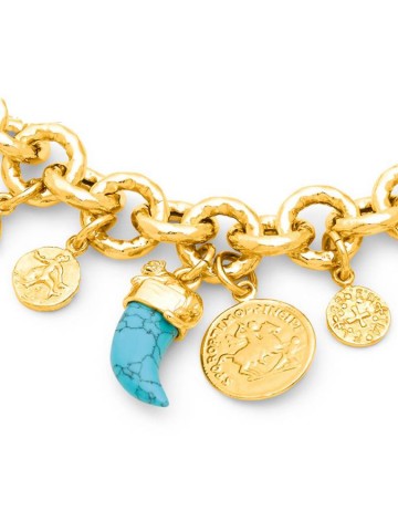 Collane - Nomad - Gioielli in bronzo dorato - N0005 COLLANA PUEBLO MONETE in bronzo a 18kt dorato GIOVANNI RASPINI