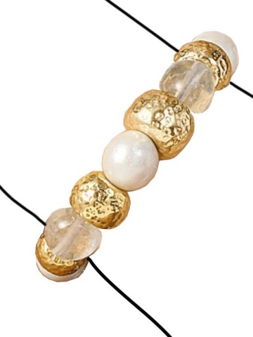 Bracciali - Nomad - Gioielli in bronzo dorato - N0027 BRACCIALE CRYSTAL in bronzo dorato a 18kt GIOVANNI RASPINI