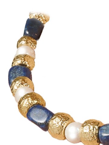 Collane - Nomad - Gioielli in bronzo dorato - N0030 COLLANA BLUE NOMAD in bronzo dorato 18 kt GIOVANNI RASPINI