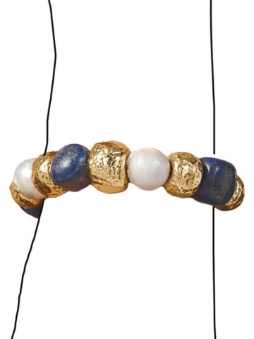 Bracciali - Nomad - Gioielli in bronzo dorato - N0031 BRACCIALE BLUE NOMAD in bronzo dorato a 18kt GIOVANNI RASPINI