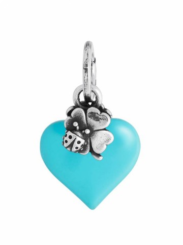 Charms - Angeli e cuori - 12468 CHARM CUORE FARFALLA AZZURRO GIOVANNI RASPINI