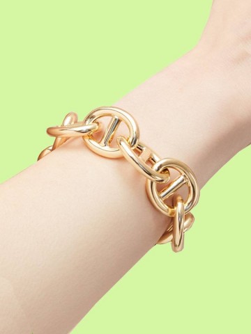 Bracciali - Catene - 12017 BRACCIALE MAGLIA MARINA GRANDE DORATO GIOVANNI RASPINI